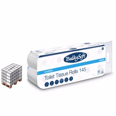 Immagine di Pallet carta igienica BULKY SOFT CLASSIC 2 veli 145 strappi metri 15,22