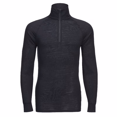 Immagine di Top lana merino con zip a 1/4 PORTWEST B184 colore nero taglia S
