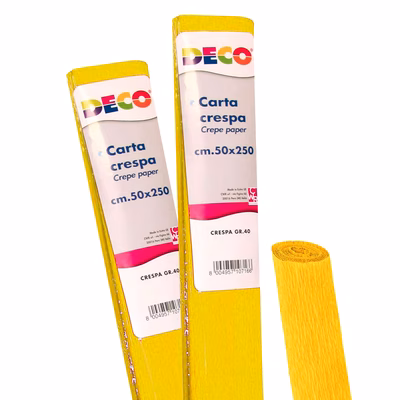 Immagine di Carta crespa DECO g40 rotolo cm 50x250 colore giallo