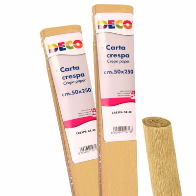 Immagine di Carta crespa DECO g40 rotolo cm 50x250 colore crema