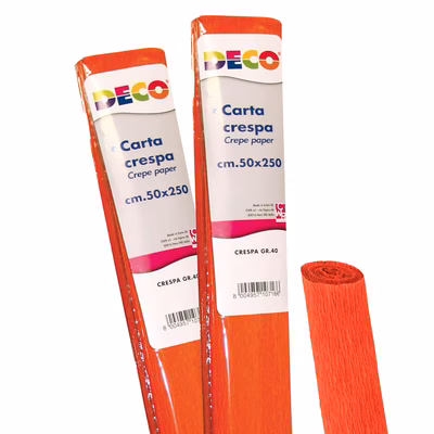 Immagine di Carta crespa DECO g40 rotolo cm 50x250 colore arancio