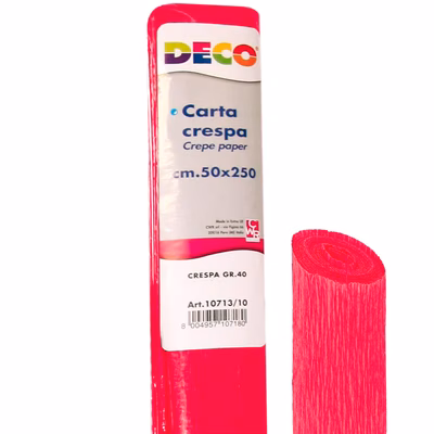 Immagine di Carta crespa DECO g40 rotolo cm 50x250 colore rosso natale