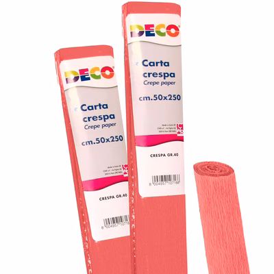 Immagine di Carta crespa DECO g40 rotolo cm 50x250 colore rosa carne