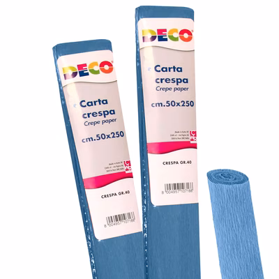 Immagine di Carta crespa DECO g40 rotolo cm 50x250 colore azzurro cielo