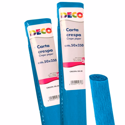 Immagine di Carta crespa DECO g40 rotolo cm 50x250 colore blu cobalto