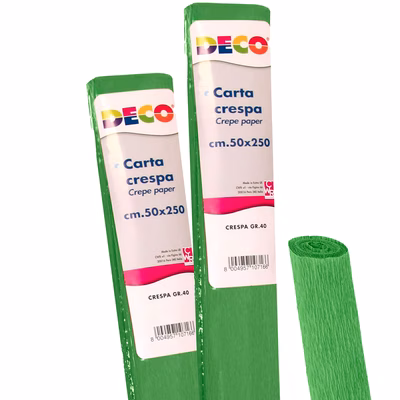Immagine di Carta crespa DECO g40 rotolo cm 50x250 colore verde chiaro