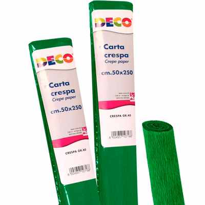 Immagine di Carta crespa DECO g40 rotolo cm 50x250 colore verde scuro