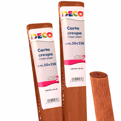 Immagine di Carta crespa DECO g40 rotolo cm 50x250 colore marrone