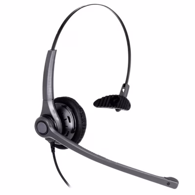 Immagine di Cuffie con filo connessione RJ9 per telefoni Yealink e Grandstream FREEMATE DH037UB-GY