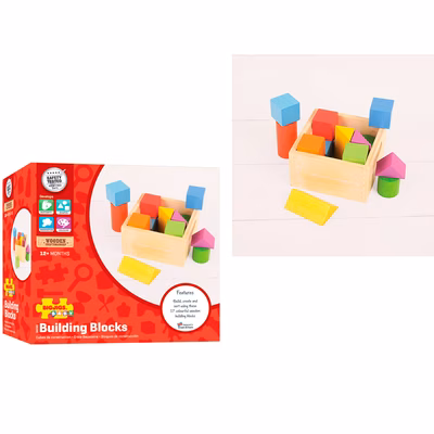 Immagine di Costruzioni CWR in legno serie Primi Blocchi - 16 pezzi