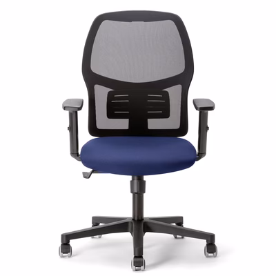 Immagine di Sedia operativa con braccioli regolabili KELLY colore blu
