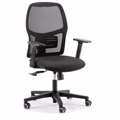 Immagine di Sedia operativa con braccioli regolabili KELLY colore nero