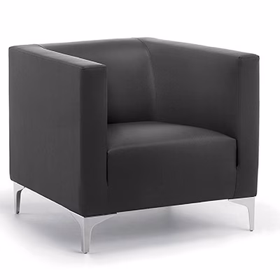 Immagine di Poltrona ARGO LIGHT rivestita similpelle colore nero