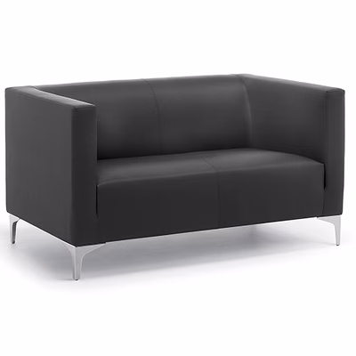 Immagine di Divano 2 posti ARGO LIGHT similpelle colore nero