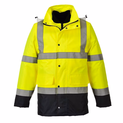 Immagine di Giacca traffic bicolore 4 in 1 hi-vis PORTWEST S471 colore giallo/blu navy taglia XL