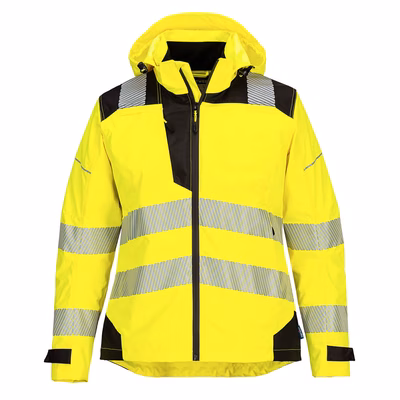 Immagine di Giacca pw3 antipioggia donna hi-vis PORTWEST PW389 colore Yellow/Black taglia XS