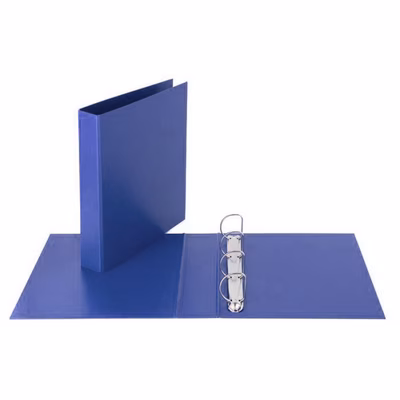 Immagine di Cartella in fibrone 4 anelli "D" mm 50 colore blu