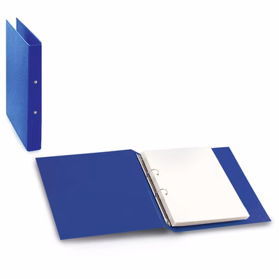 Immagine di Cartella in fibrone 2 anelli tondi mm 25 colore blu