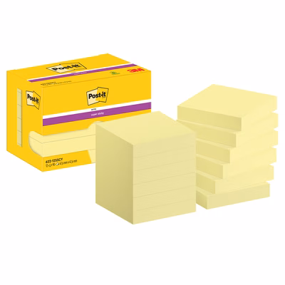 Immagine di Post-it 3M 622-12sscy super sticky 51x51 giallo
