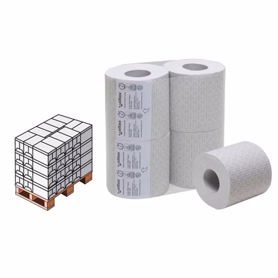 Immagine di Pallet carta igienica fascettata CELTEX TISSUE FLOWERS HOTEL 2 veli 180 strappi metri 19,80