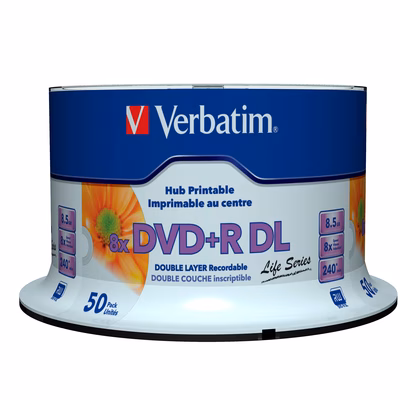 Immagine di Dvd+r VERBATIM spindle 50 double layer 8,5 gb 8x