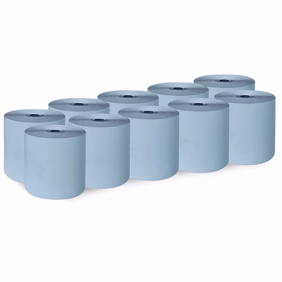 Immagine di Rotolo Blue4est in carta termica 48 g per cassa telematica e POS mm 80x70 m anima 12 mm