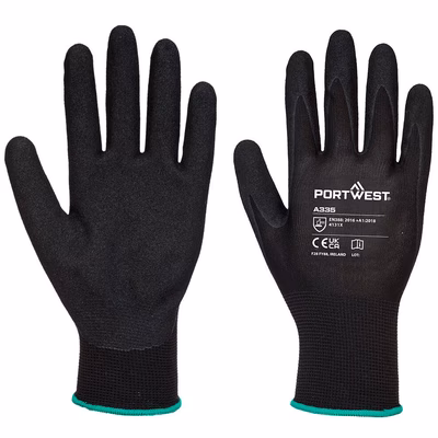 Immagine di Dermi-grip npr15 nitrile sandy PORTWEST A335 colore nero taglia S - paio