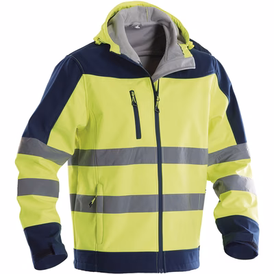 Immagine di Giacca softshell P&P LOYAL BRIGHT colore giallo/blu taglia XXXL