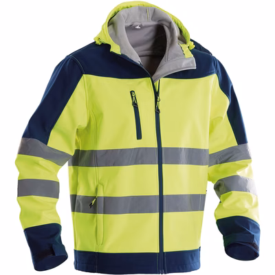 Immagine di Giacca softshell P&P LOYAL BRIGHT colore giallo/blu taglia XXL