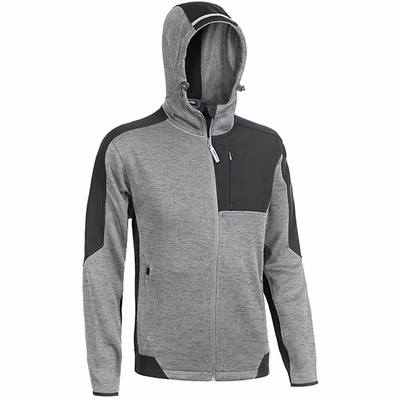 Immagine di Felpa full zip con cappuccio sottozero dakota colore grigio taglia XXL