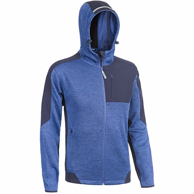 Immagine di Felpa full zip con cappuccio sottozero dakota colore blu royal taglia xl