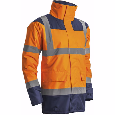 Immagine di Parka alta visibilità COVERGUARD KETA colore arancione/blu taglia XL
