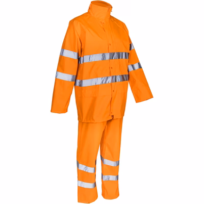 Immagine di Completo antipioggia alta visibilità COVERGUARD KAWA colore arancione taglia XXL