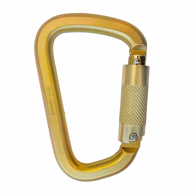 Immagine di Moschettone simmetrico IRUDEK 982 in acciaio con chiusura automatica 1/4 colore giallo