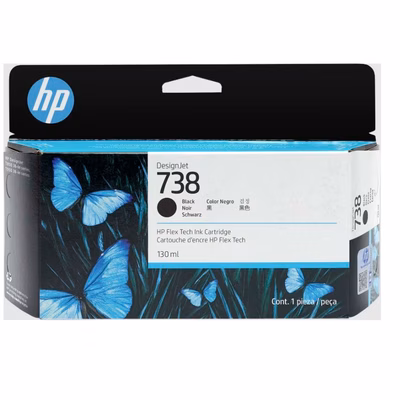 Immagine di Inkjet HP 738 498N4A nero 130 ml
