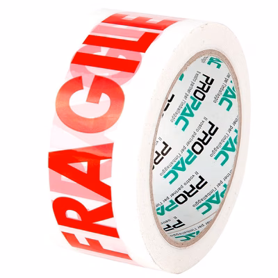 Immagine di Nastro adesivo da imballo scritta FRAGILE 28µ mm 48x132 m
