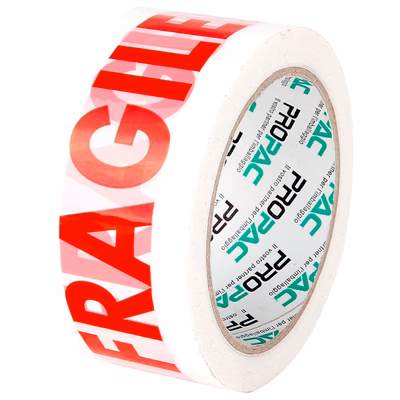 Immagine di Nastro adesivo da imballo scritta FRAGILE 28µ mm 48x66 m