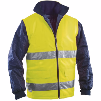 Immagine di Gilet P&P LOYAL VISION alta visibilità colore giallo, ancorabile al Parka WINTER taglia XL