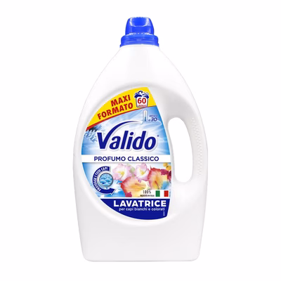 Immagine di Detersivo liquido lavatrice VALIDO profumo classico 3 litri