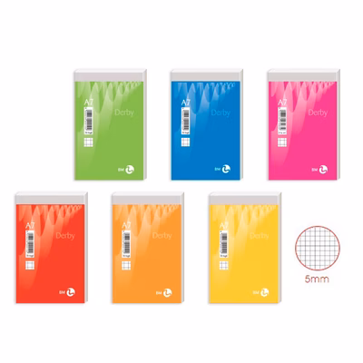 Immagine di Blocco notes DERBY f.to A7 cm 8x12 quadri ff70 g60