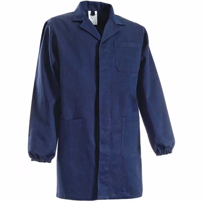 Immagine di Camice GLOBAL TRADING KIPARIS in cotone con elastico ai polsi colore blu navy taglia S
