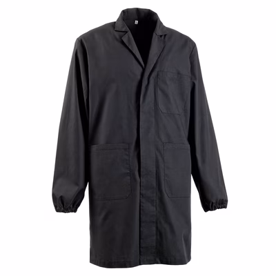 Immagine di Camice da lavoro con bottoni a pressione coperti colore nero taglia S