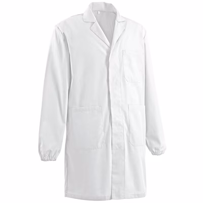 Immagine di Camice da lavoro con bottoni a pressione coperti colore bianco taglia L