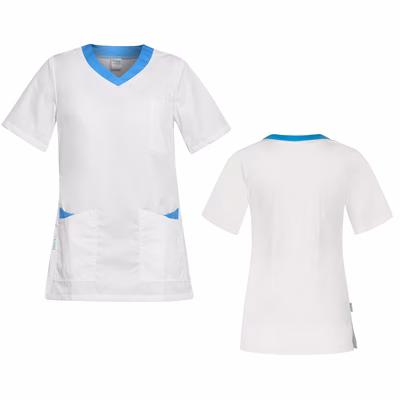 Immagine di Casacca da donna GLOBAL TRADING PAOLA colore bianco e azzurro taglia 58