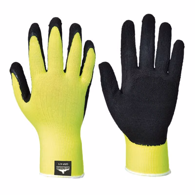 Immagine di Guanti in lattice grip alta visibilità PORTWEST A340 colore giallo taglia L - paio
