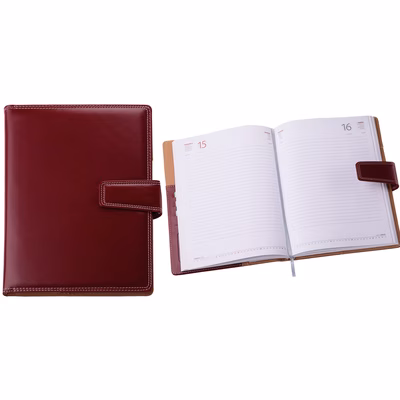 Immagine di Agenda similpelle giornaliera 17x24 bordeaux 30+