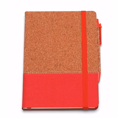 Immagine di Block notes in sughero/poliuretano 96ff A5 rosso 50+