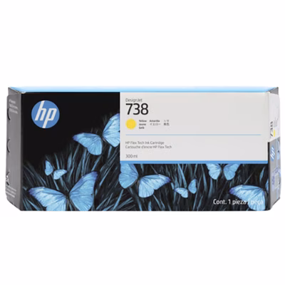 Immagine di Inkjet HP 676M8A 738 giallo 300 ml