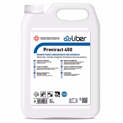 Immagine di Disinfettante concentrato multisuperficie LIBER PROVIRACT 450 5 litri P.M.C. Reg. n. 21304