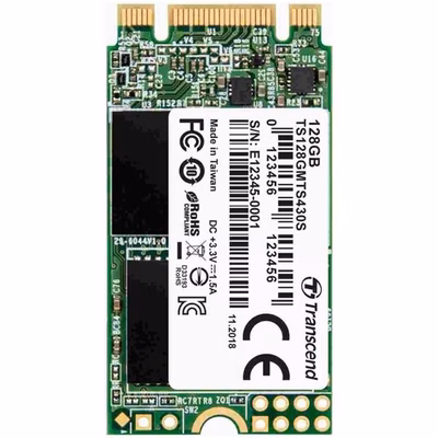 Immagine di Ssd interni 128GB m.2 TRANSCEND TS128GMTS430S - SSD M.2 2242 da 128GB, SATA3 B+M K TS128GMTS430S